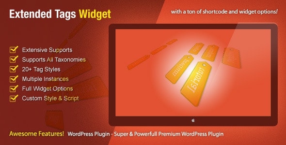 Extended Tags Widget - WordPress Premium Plugin