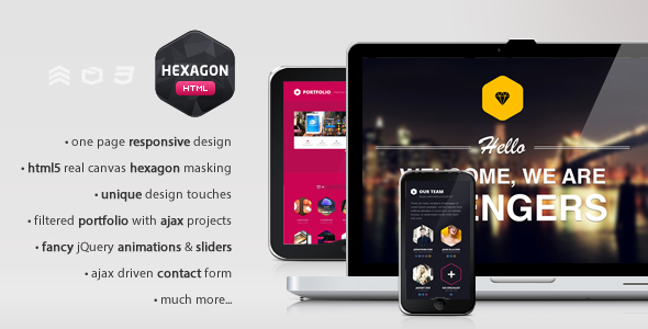 Hexagon - Creative & Responsive One Page Portfolio